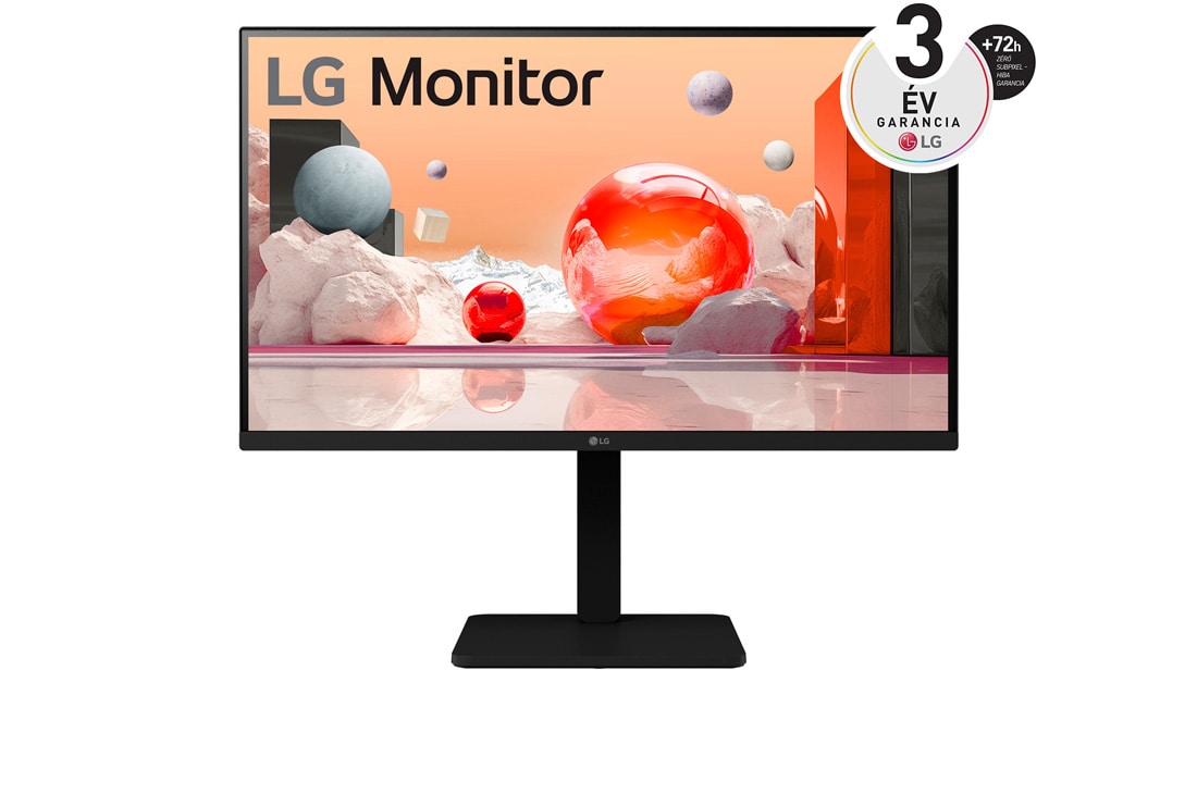 LG 27”-os Full HD IPS monitor 100 Hz-es képfrissítési sebességgel, elölnézet, 27BA550-B