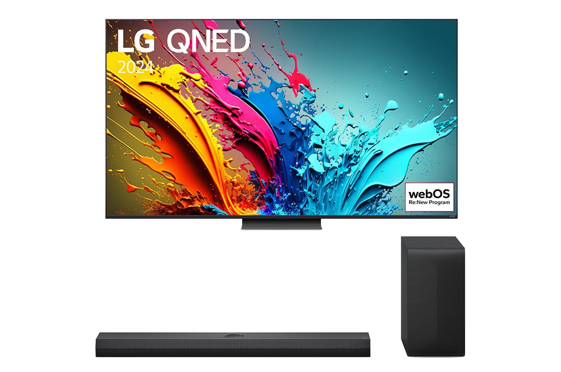 LG 65 colos LG QNED86 4K Smart TV 2024 + S70TY Dolby Atmos 3.1.1 csatornával, B65QNED86T.S70TY