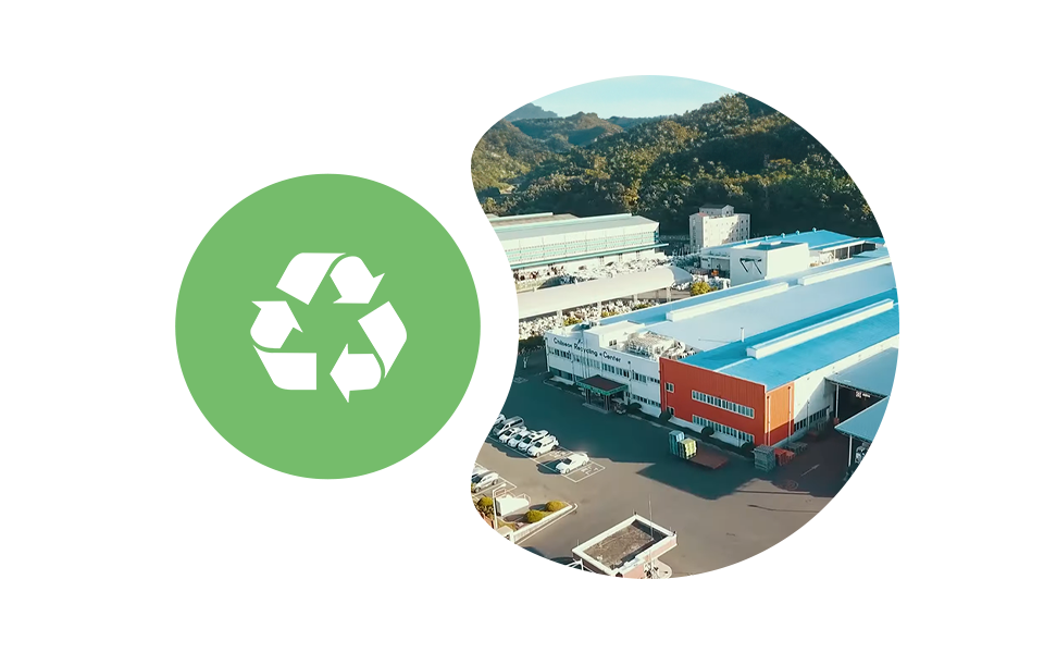 újrahasznosító központ Haman megyében, Dél-Koreában