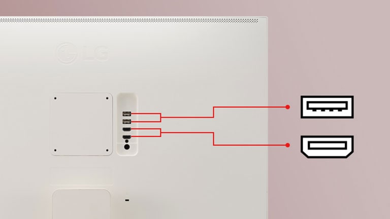 המסך החכם שלנו מציע שתי יציאות USB ושתי יציאות HDMI.	