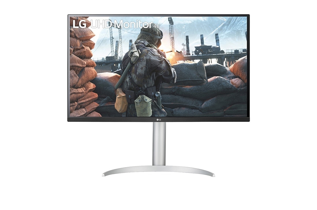 LG מסך ''32 UHD 4K VA תומך ™FreeSync עם ™USB Type-C ביחס 16:9 , מבט קדמי, 32UP550N-W