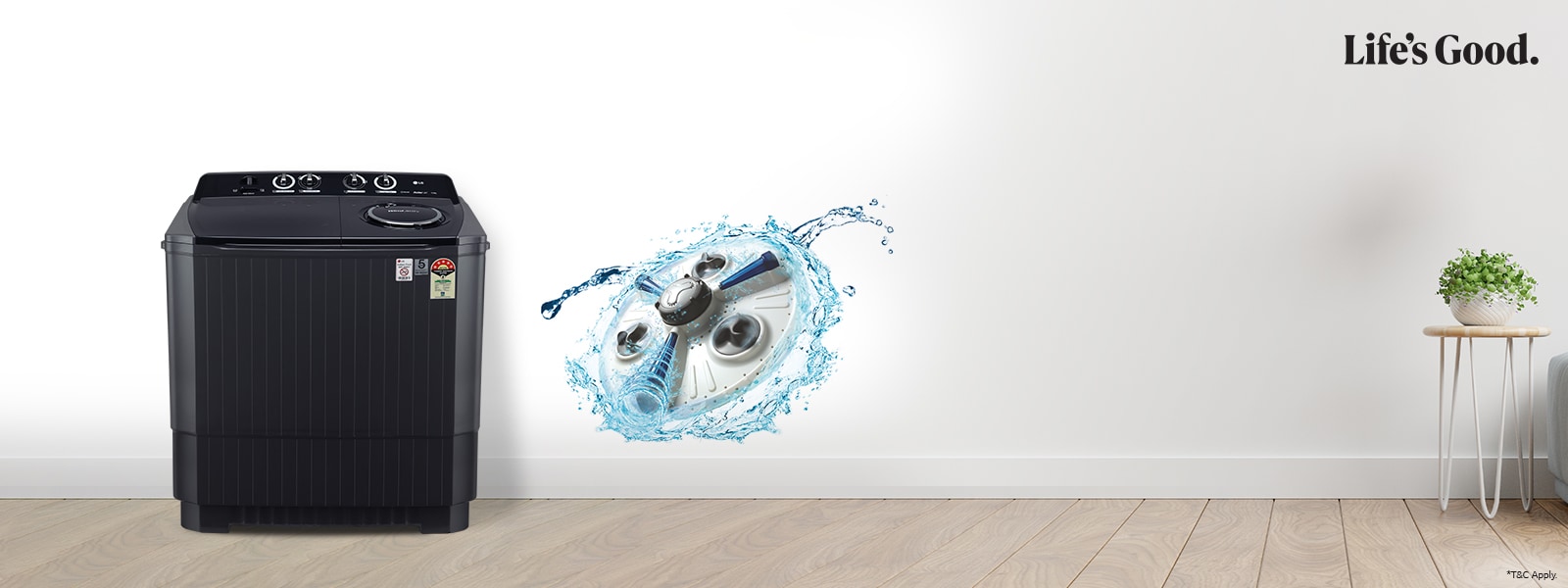Buy LG 10.5Kg Semi Automatic Washing Machine, Roller Jet Pulsator