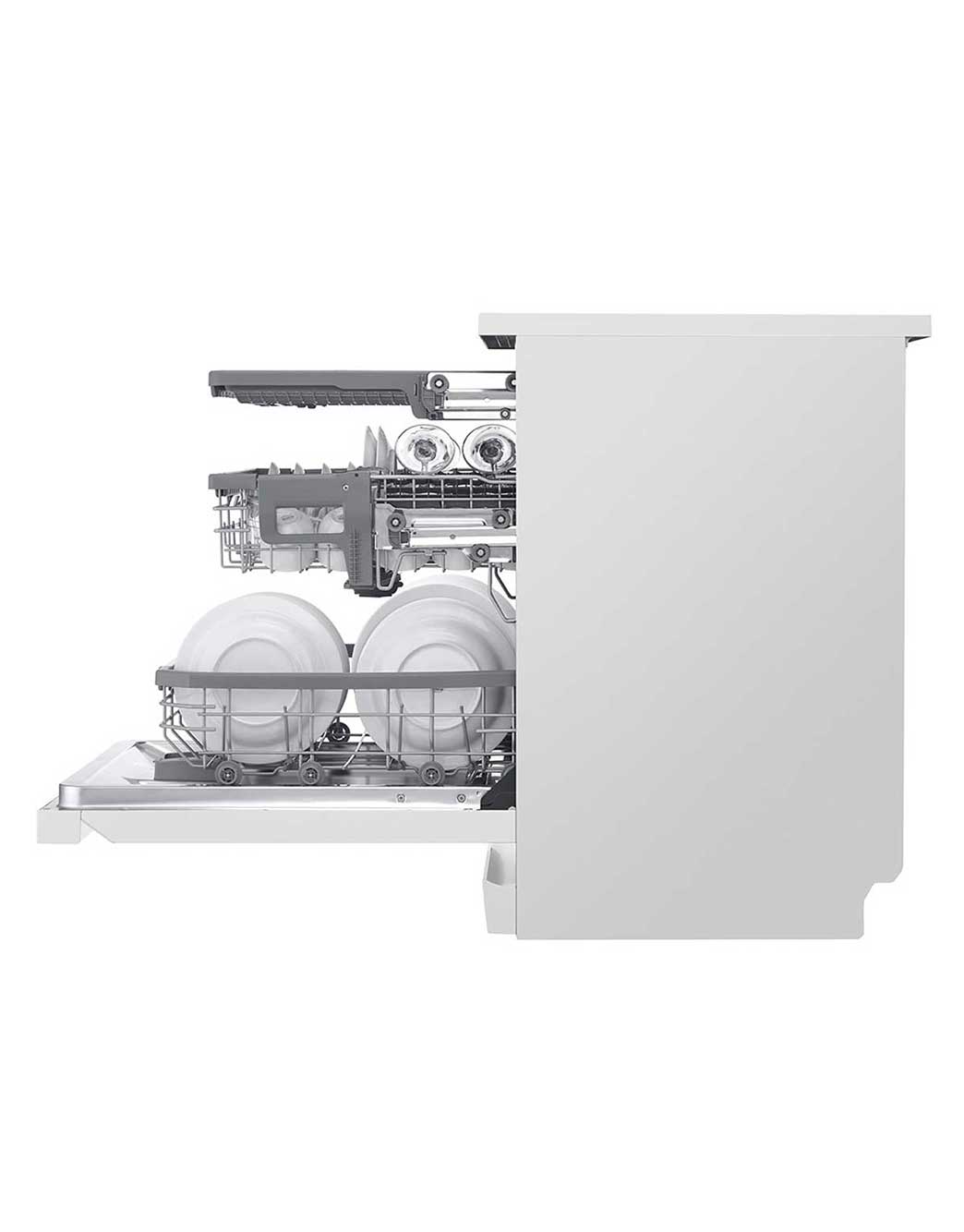 LG ال‌جی، ماشین ظرفشویی 14 نفره، فناوری™TrueSteam و™QuadWash، سفید  , XD88W