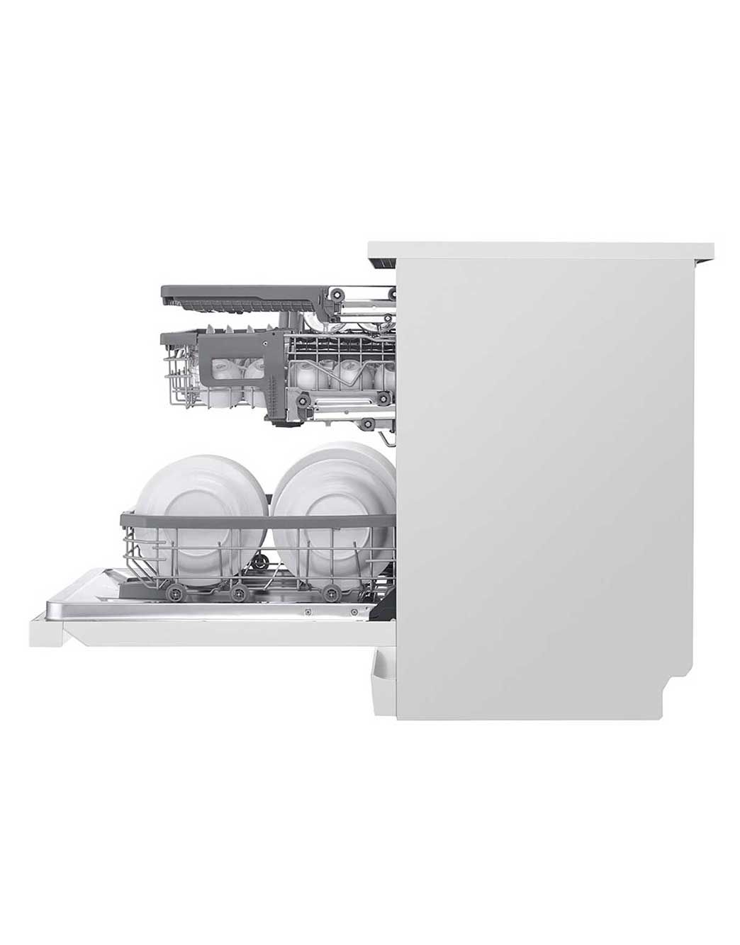 LG ال‌جی، ماشین ظرفشویی 14 نفره، فناوری™TrueSteam و™QuadWash، سفید  , XD88W