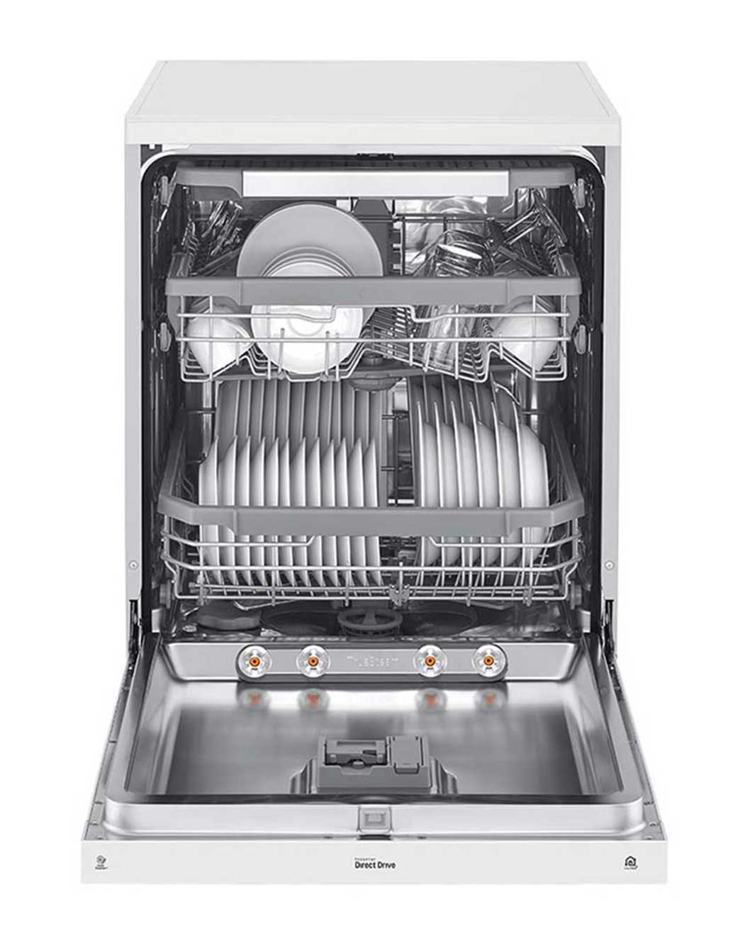 LG ال‌جی، ماشین ظرفشویی 14 نفره، فناوری™TrueSteam و™QuadWash، سفید  , XD88W
