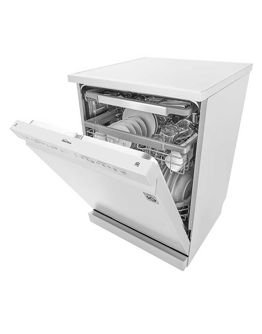 LG ال‌جی، ماشین ظرفشویی 14 نفره، فناوری™TrueSteam و™QuadWash، سفید  , XD88W