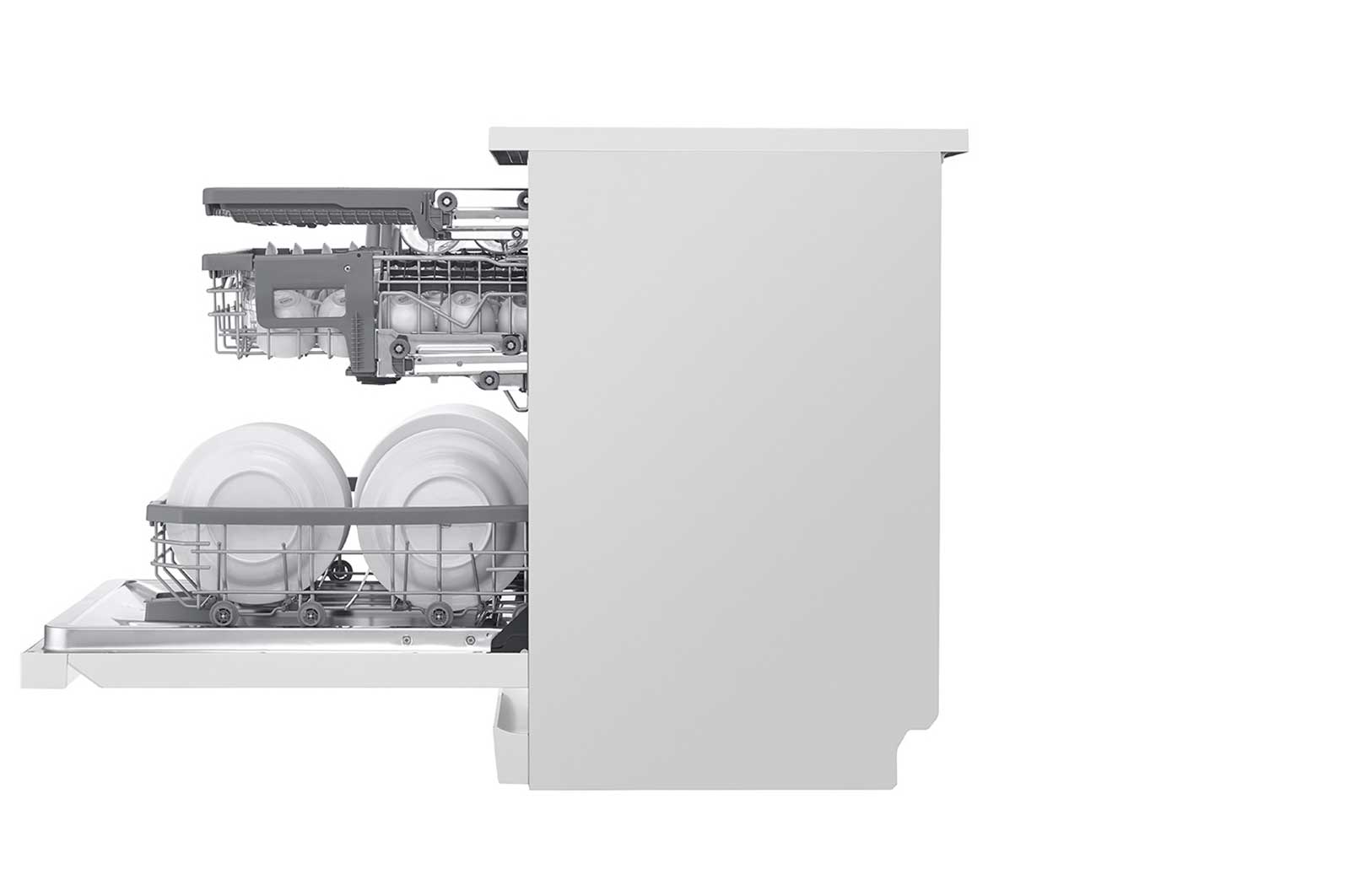 LG ال‌جی، ماشین ظرفشویی 14 نفره، فناوری™TrueSteam و™QuadWash، سفید  , XD88W