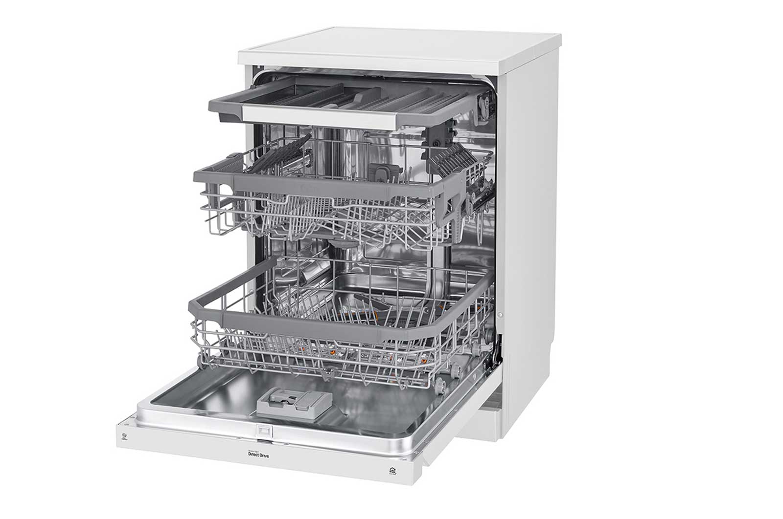 LG ال‌جی، ماشین ظرفشویی 14 نفره، فناوری™TrueSteam و™QuadWash، سفید  , XD88W