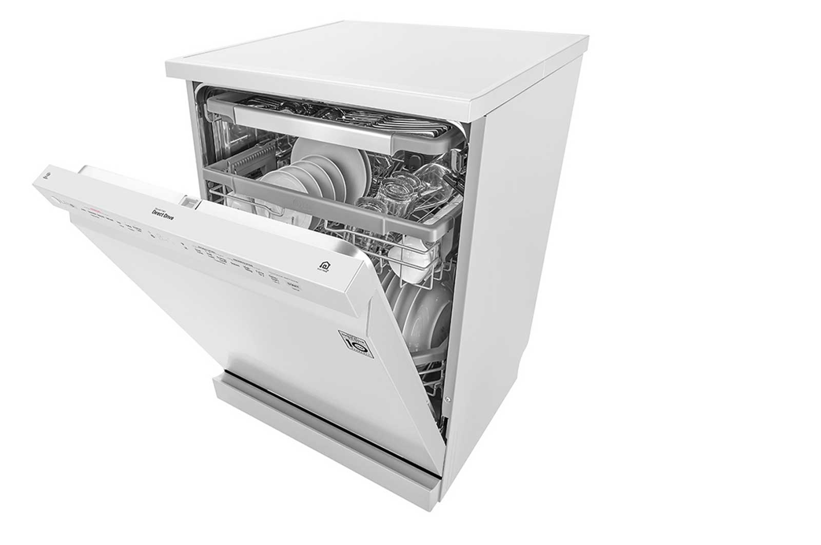 LG ال‌جی، ماشین ظرفشویی 14 نفره، فناوری™TrueSteam و™QuadWash، سفید  , XD88W