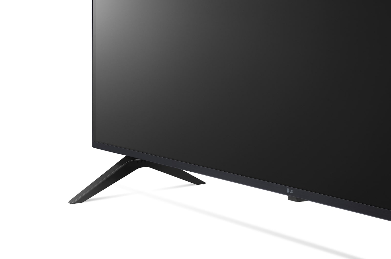 LG ال‌جی،LG UHD UR80 ، تلویزیون 50 اینچ سری UR80، کیفیت 4k، کنترل جادویی، تکنولوژی هوشمند AI ThinQ، سیستم عامل WebOS، توانایی نمایش محتوای HDR با فرمتHLG، تکنولوژی AI Picture Pro وAI Sound Pro (5.1.2ch)، پایه دو طرفه، جدید 2023, نمای نزدیک از پایه, 50UR80006LJ