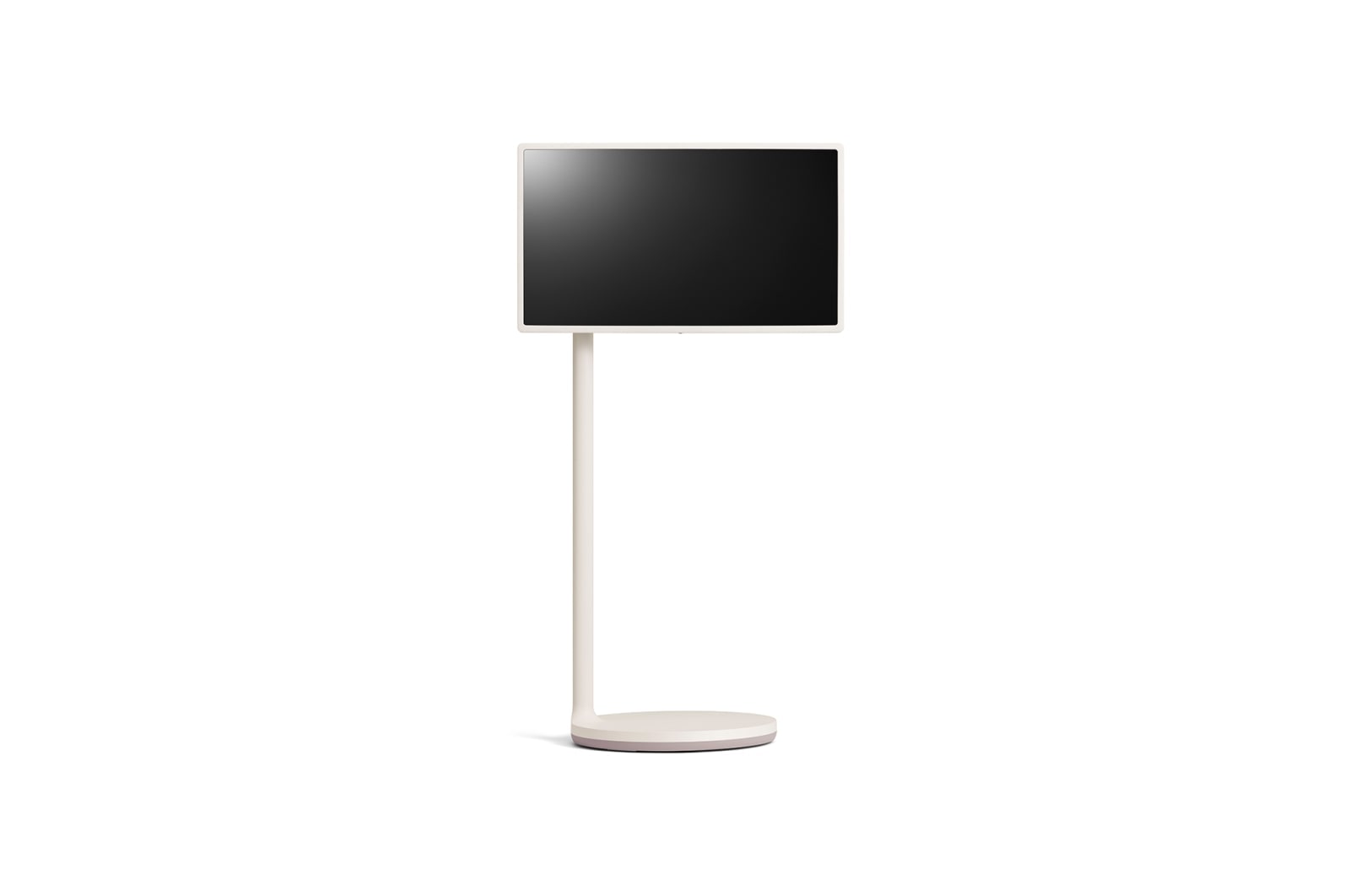 LG StanbyME, Front view of horizontal mode with its stand rotated to the left, 27ART10AKPL
