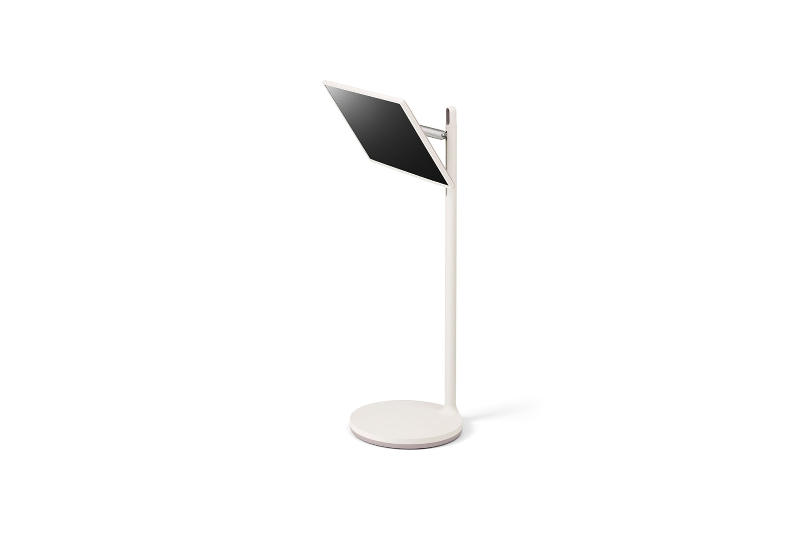 LG StanbyME, 45 degree side view of horizontal mode that a display facing downwards, 27ART10AKPL