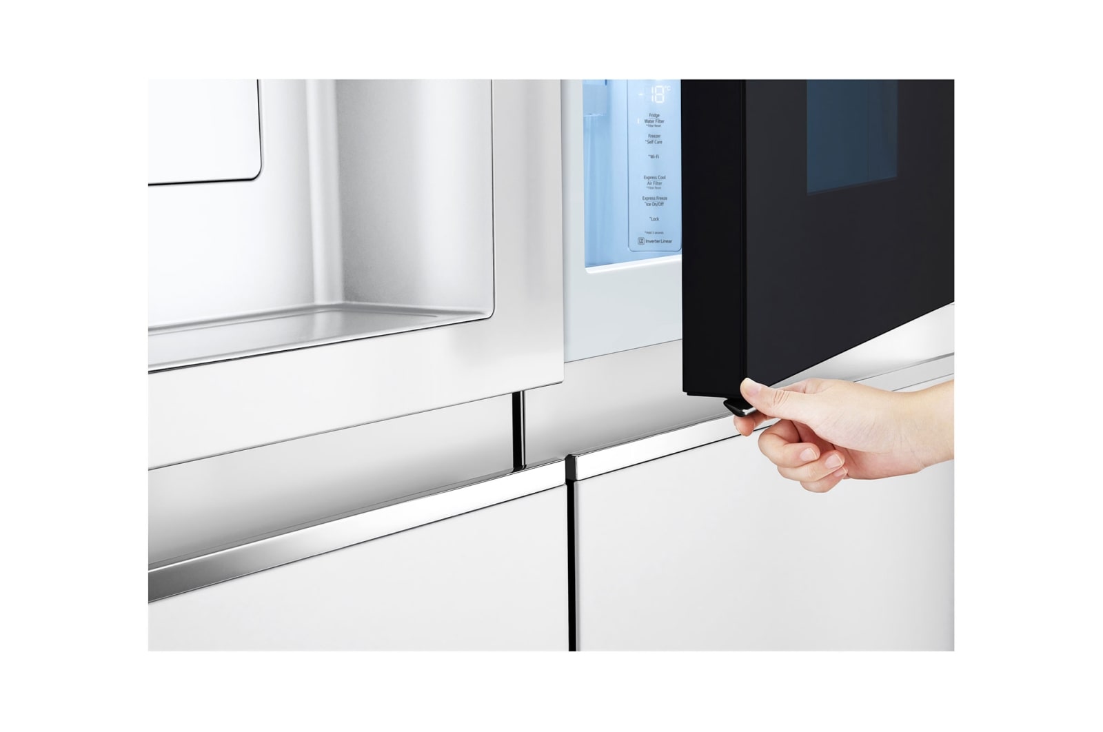 LG ثلاجة إل جي إنستافيو 611 لتر الباب بجانب الباب، تقنية ™UVnano، تقنية التبريد الطولي™، تقنية ™ThinQ لون أبيض, GCX-287TNW, GCX-287TNW