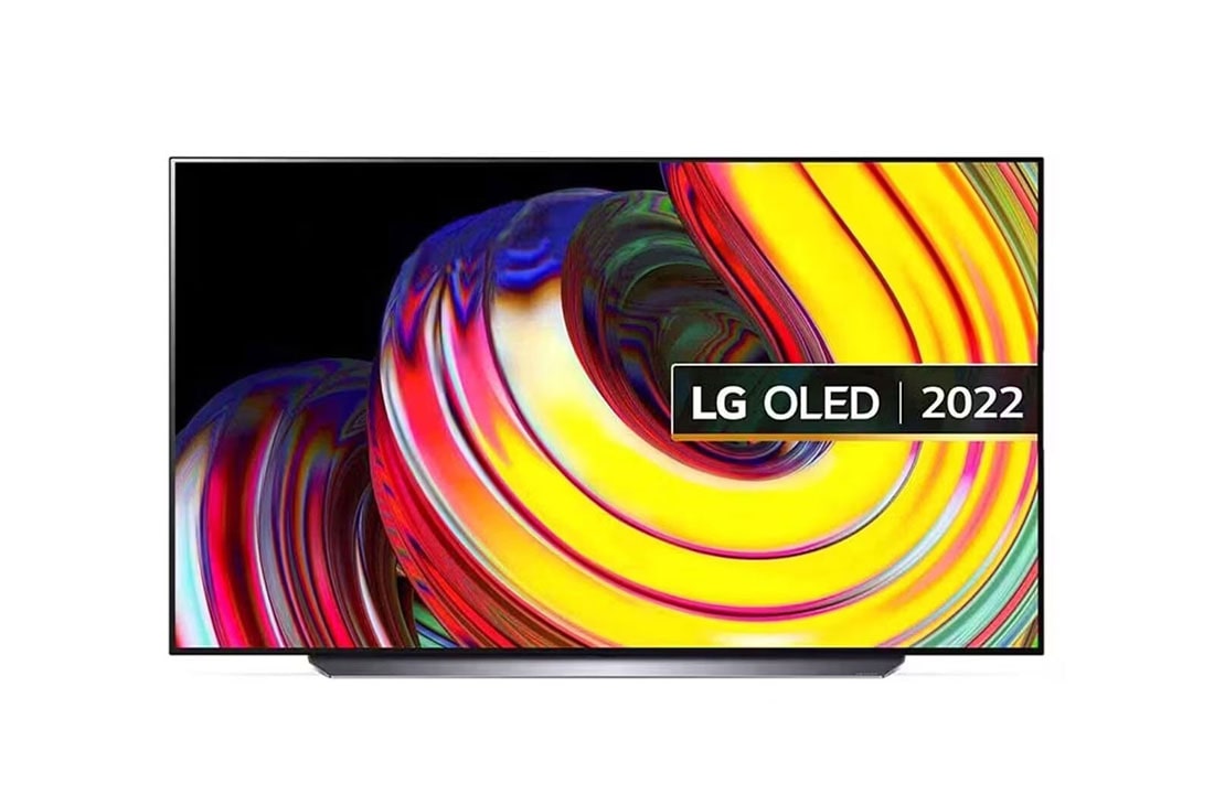 LG تلفزيون OLED CS  بحجم 65 بوصة من LG، تصميم سينمائي بدقة 4K والمزود بتقنية  Cinema HDR  ونظام تشغيل webOS بالإضافة الى تقنية ThinQ AI للتلفزيون الذكي وتقنية تعتيم البكسل وتصميم حواف رفيعة., منظر أمامي, OLED65CS6LA