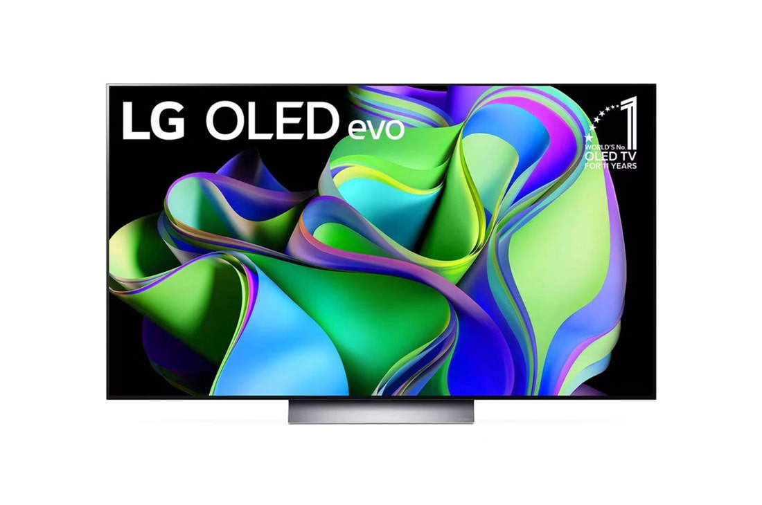 LG تلفزيون LG OLED evo C3 الذكي مقاس 55 بوصة بدقة 4K لعام 2023, front view, OLED55C36LA