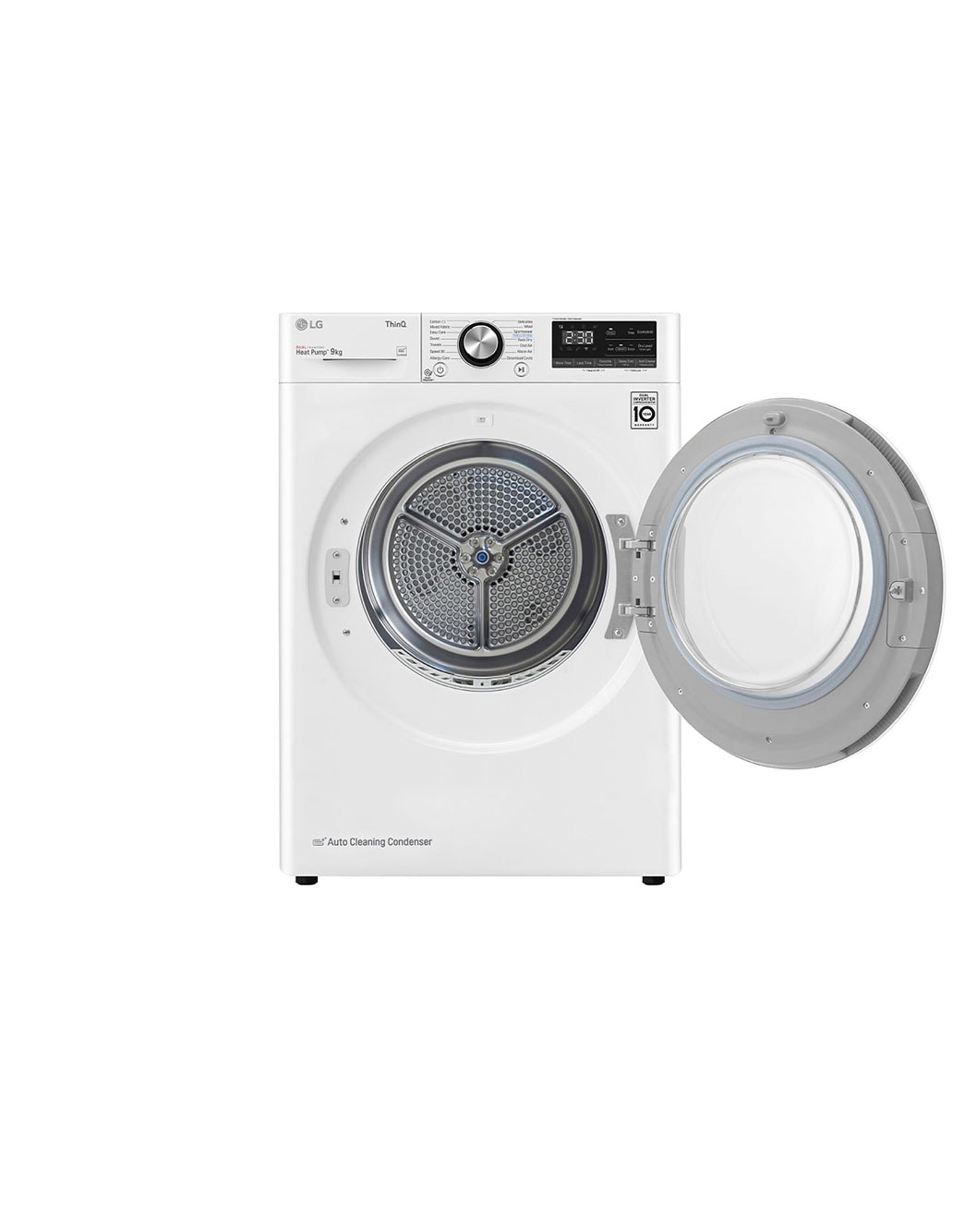 LG نشافة  توفير الطاقة بالمضخة الحرارية 9كغم لون أبيض, الجهة الأمامية مفتوحة 2, RC10V7WDK