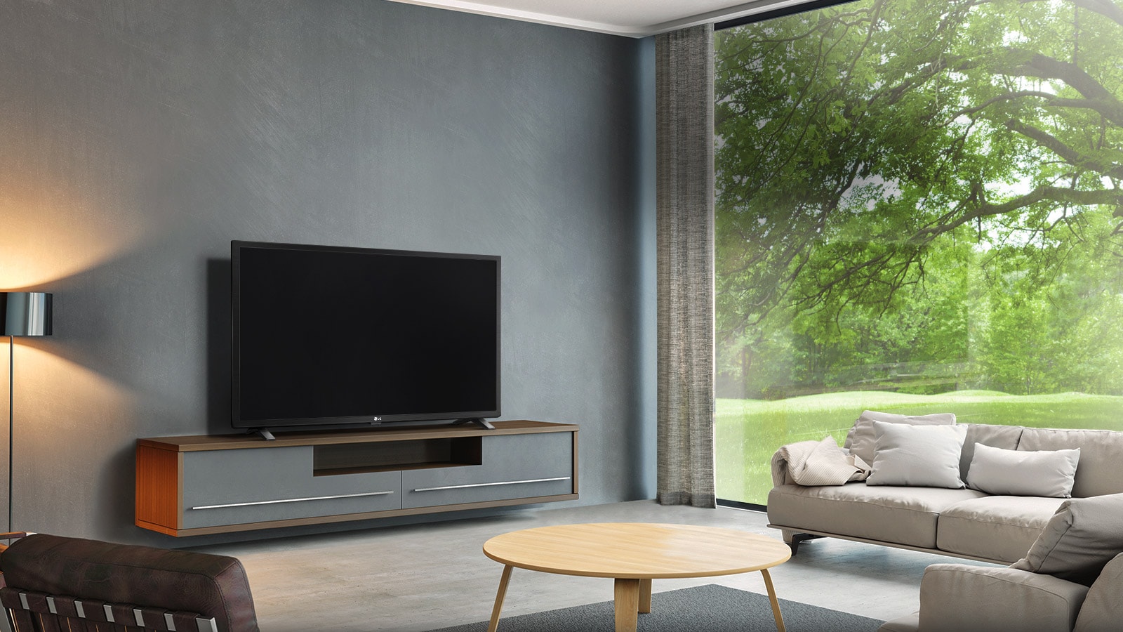 LG HD AI ThinQ 32'' LM637 Smart TV, Procesador α5 AI, Virtual Surround Plus