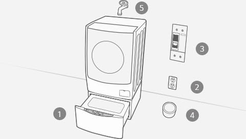 17kg 10kg Wash Two Load With Lg Twinwash Washing Machine