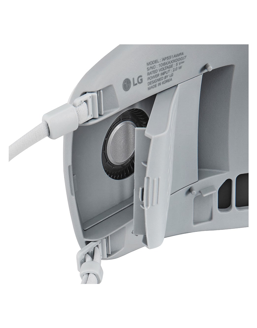 LG PuriCare™ Wearable Air Purifier, close-up view of fan, AP551AWFA