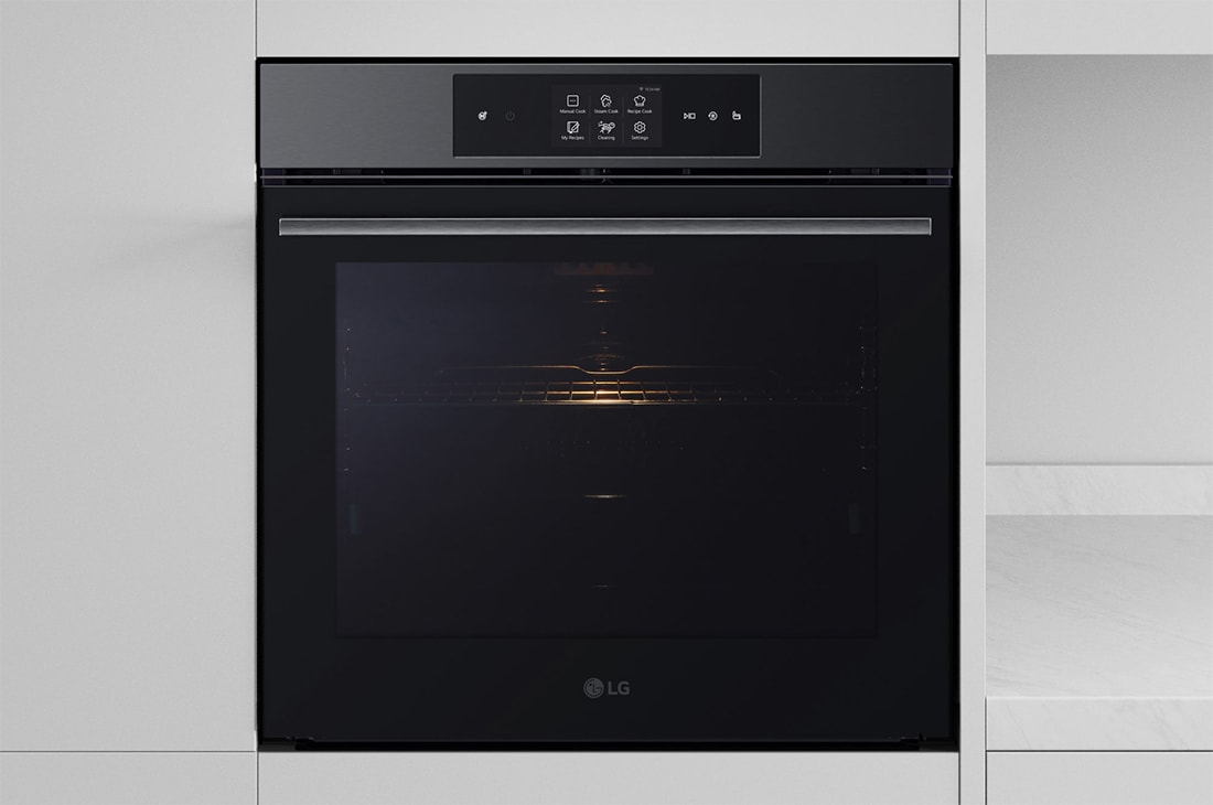 LG InstaView Oven 76 Liters A++ Air Fry & Steam Sous-Vide, Front view, WSED7665B