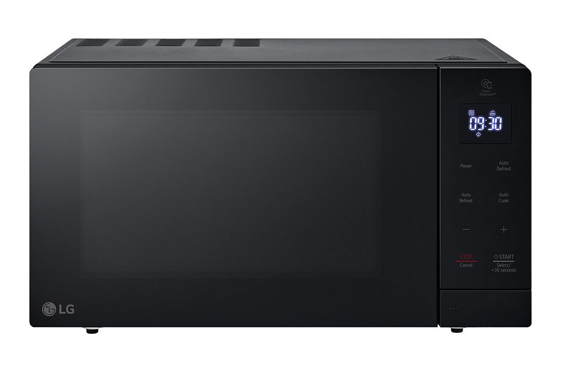 LG NeoChef Microwave 30L - Smart Inverter, Even Heating, Even Defrosting, Front view, MS3032JAS