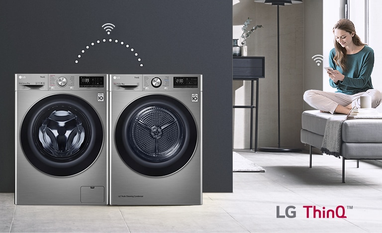 LG RH90V9AVHN Sèche-linge intelligent à charge frontale 9 kg