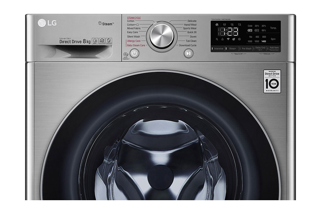 lg washing machine 8kg silver