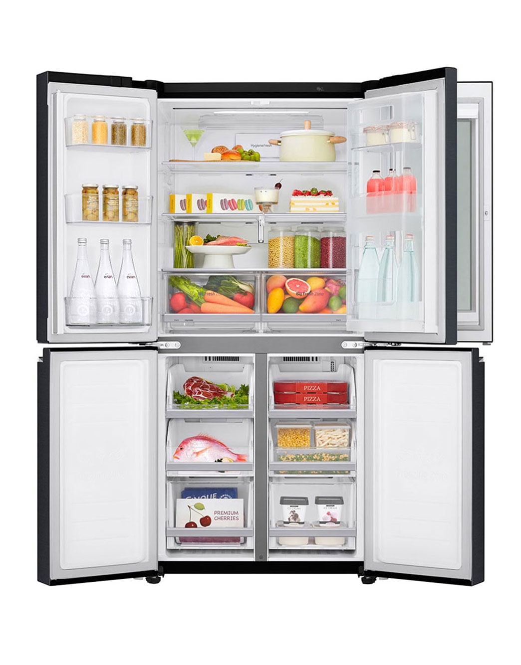 lg 594l slim french door fridge