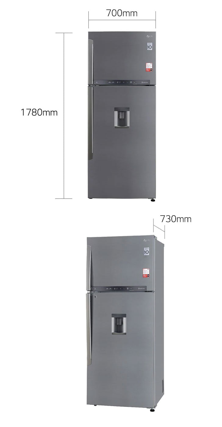 lg 471l top mount fridge with automatic ice maker