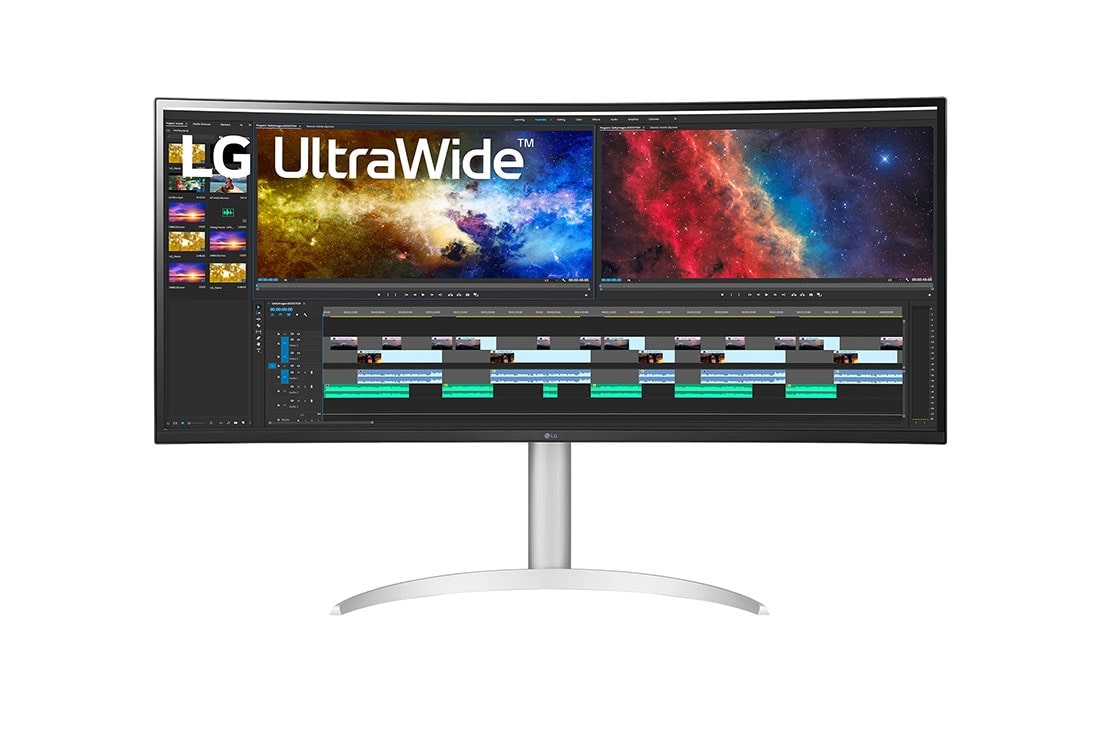 LG 24 colių Full UHD IPS monitorius, vaizdas iš priekio, 38WP85C-W