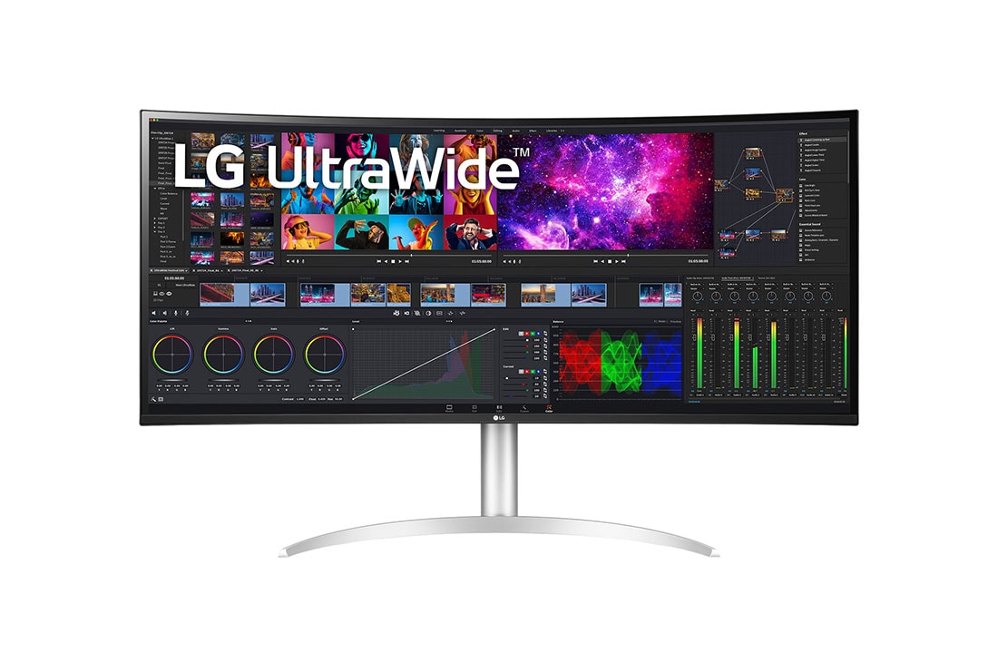 LG Išlenktas 39,7'' „UltraWide™ 5K2K Nano“ monitorius su IPS ekranu, vaizdas iš priekio, 40WP95CP-W