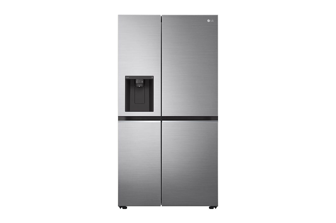 LG Side-by-Side šaldytuvas, 635L, plotis 91,3cm, aukščio 179cm, Total No Frost, vaizdas iÅ¡ priekio, GSLV70PZTM
