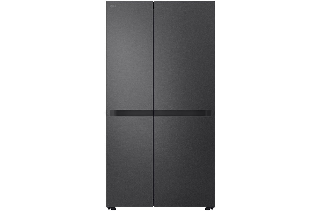 LG side by side| 644 L| aukščio 1.79m | plotis 91.3cm | Juoda| E klasė | WiFi | DoorCooling | Total No Frost | GSBC40PYPE, Priekis, GSBC40PYPE