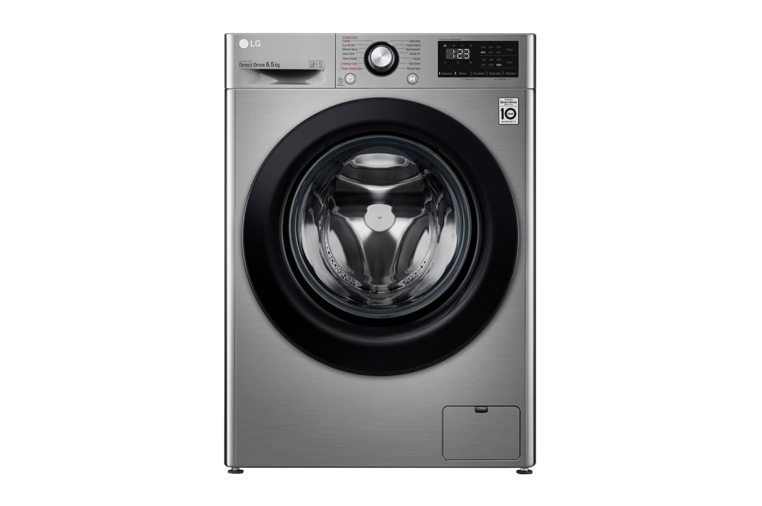 LG V200 serijos 6,5kg skalbimo mašina, gylis 45,5cm, 6,5kg AI DD™ skalbimo mašina su garų funkcija, E klasė, F2WN2S6S6TE