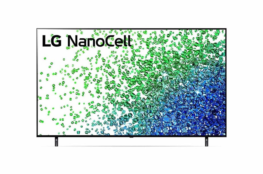 LG 75 colių NanoCell 4K teler koos protsessor α7 ja helisüsteem Dolby Atmos, LG „NanoCell“ TV vaizdas iš priekio, 75NANO803PA