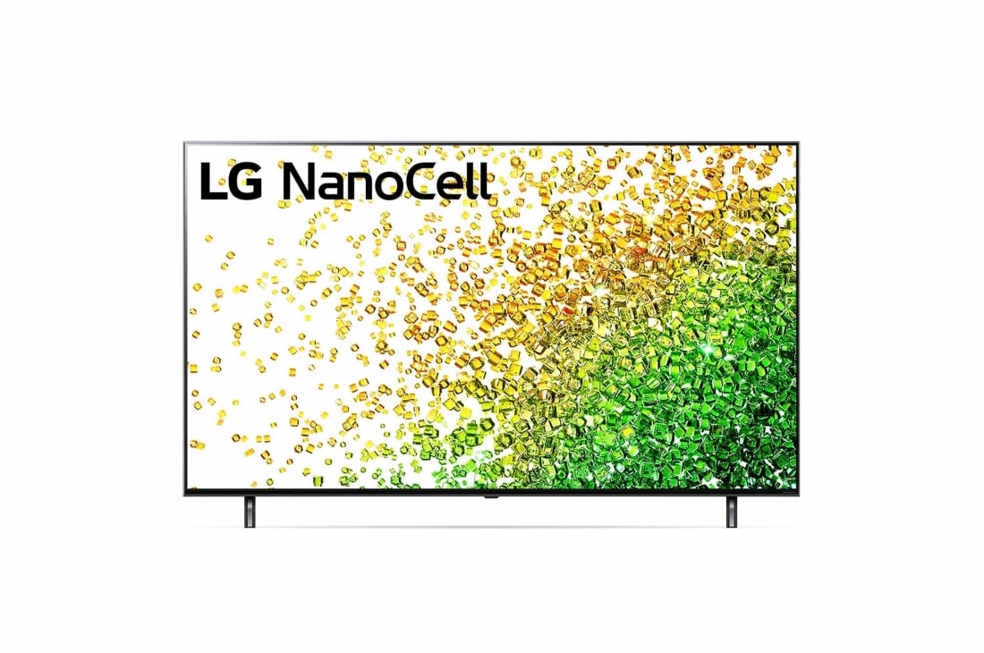 LG 50 colių NanoCell 4K teler koos protsessor α7 ja helisüsteem Dolby Atmos, LG „NanoCell“ TV vaizdas iš priekio, 50NANO853PA