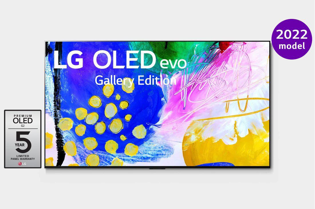 LG 97 colių 4K OLED TV G2, Front view With Infill Image and Product logo, OLED97G29LA