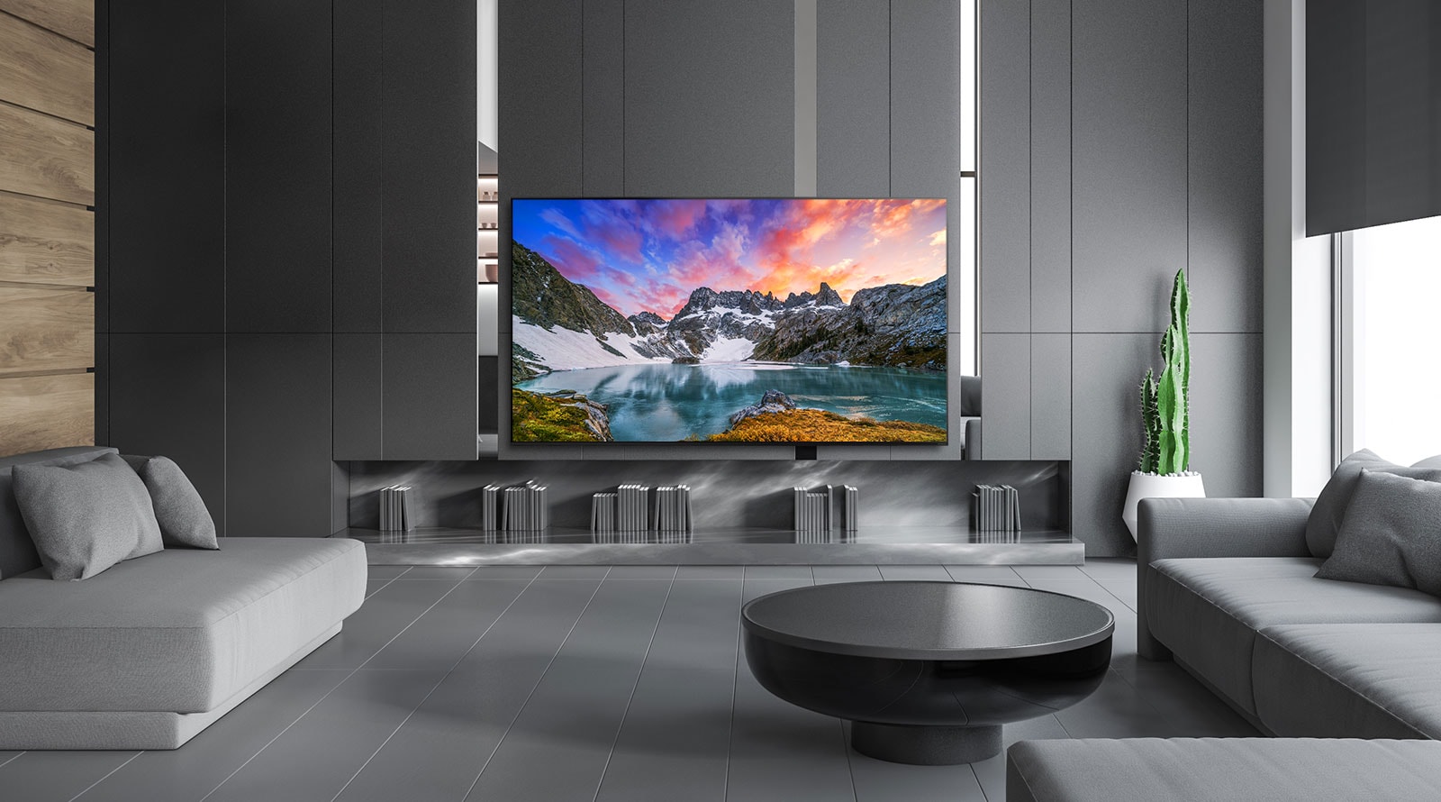 La lussuosa casa dispone di una TV con vista naturale