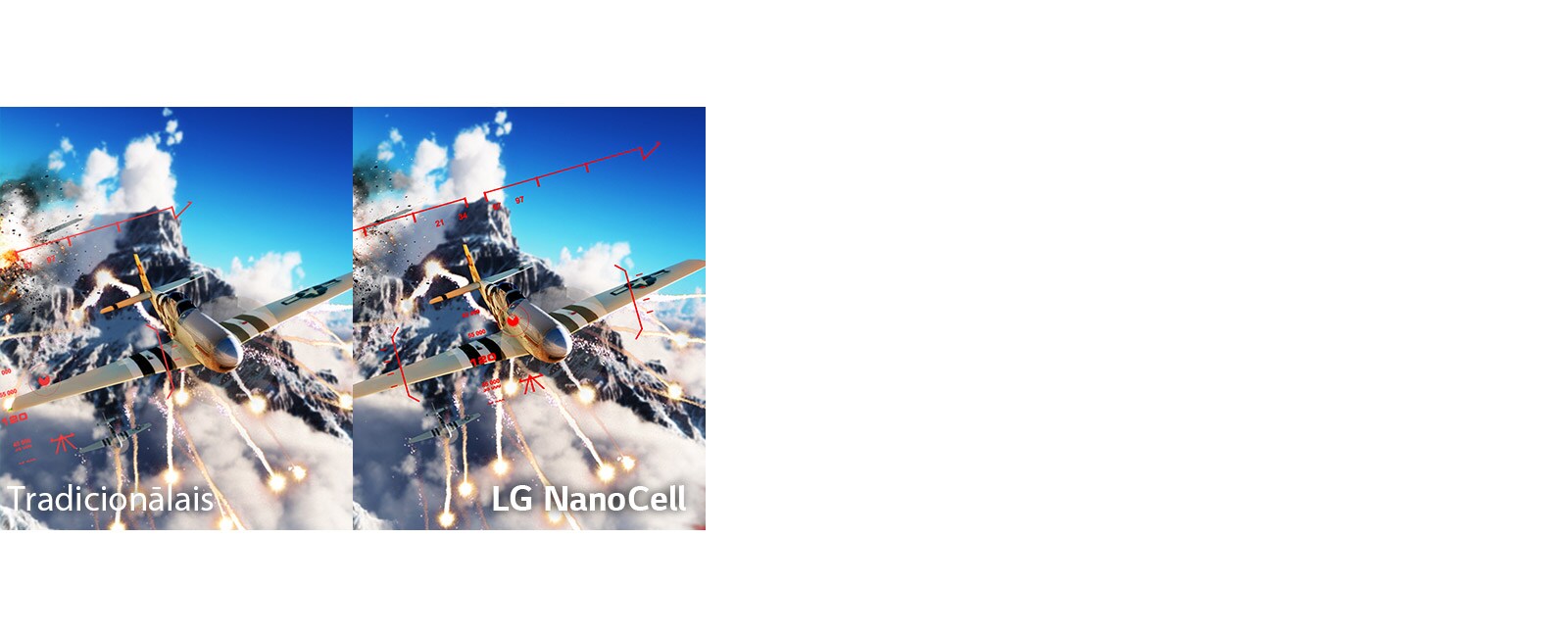 Scena di gioco di combattimento con un aeroplano