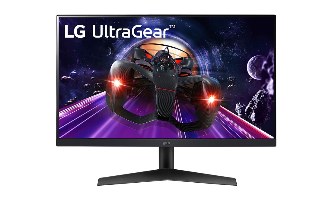 LG 23,8” UltraGear™ Full HD IPS 1 ms (GtG) monitors spēlēm, skats no priekšpuses, 24GN60R-B