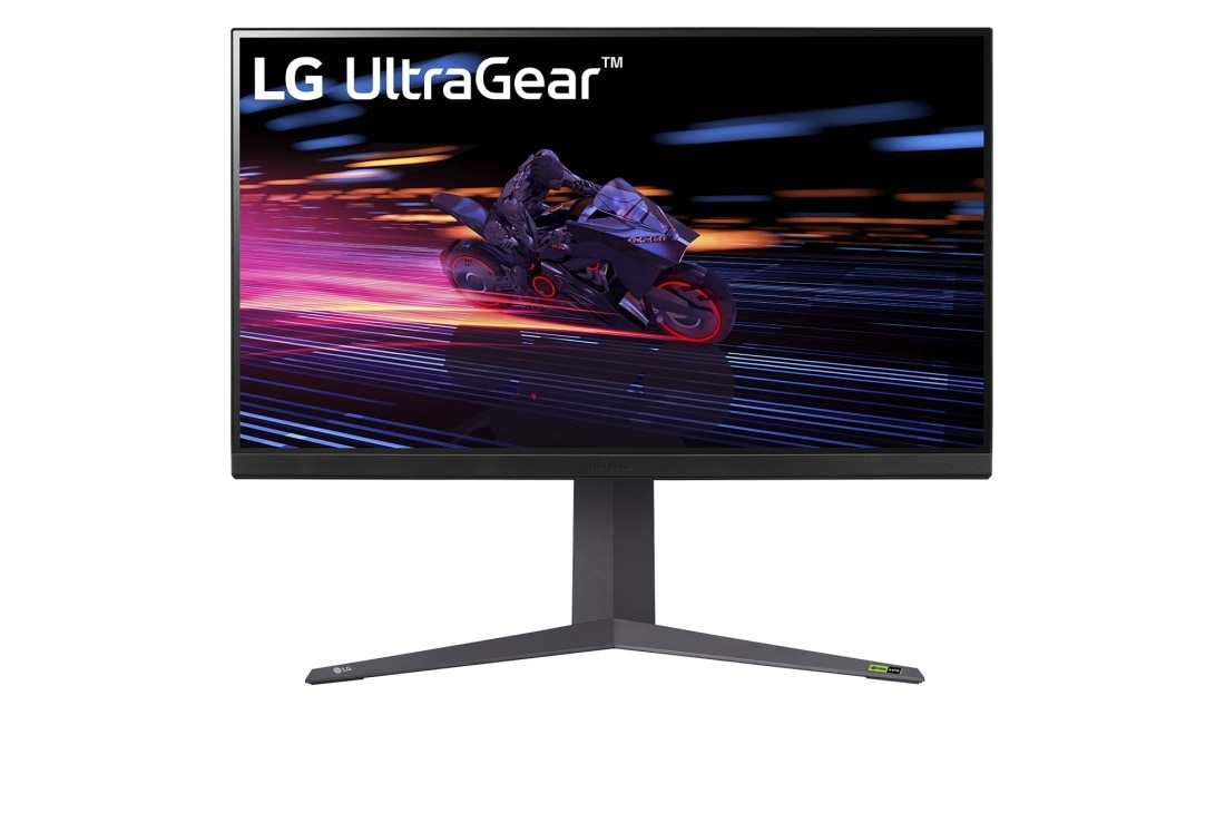LG 32 collu UltraGear™ spēļu monitors | QHD IPS 1 ms (GtG), saderīgs ar NVIDIA® G-SYNC®, Skats no priekšpuses, 32GR75Q-B