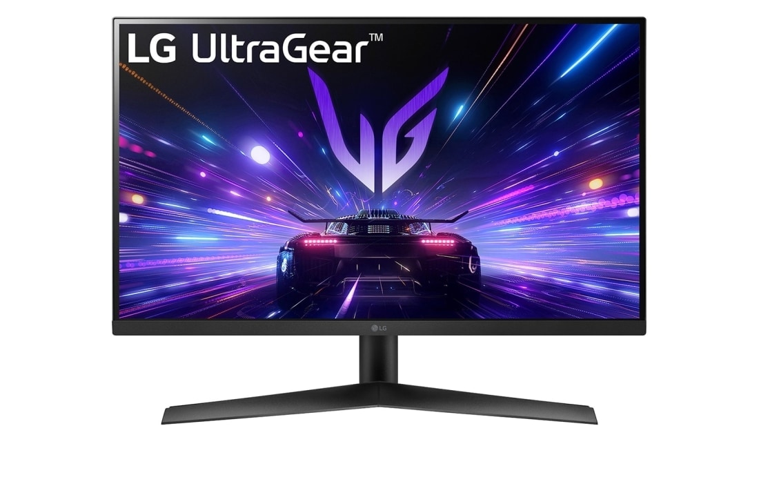 LG 27 collu UltraGear™ Full HD IPS spēļu monitors | 180Hz, IPS 1ms (GtG), HDR10, skats no priekšpuses, 27GS60F-B