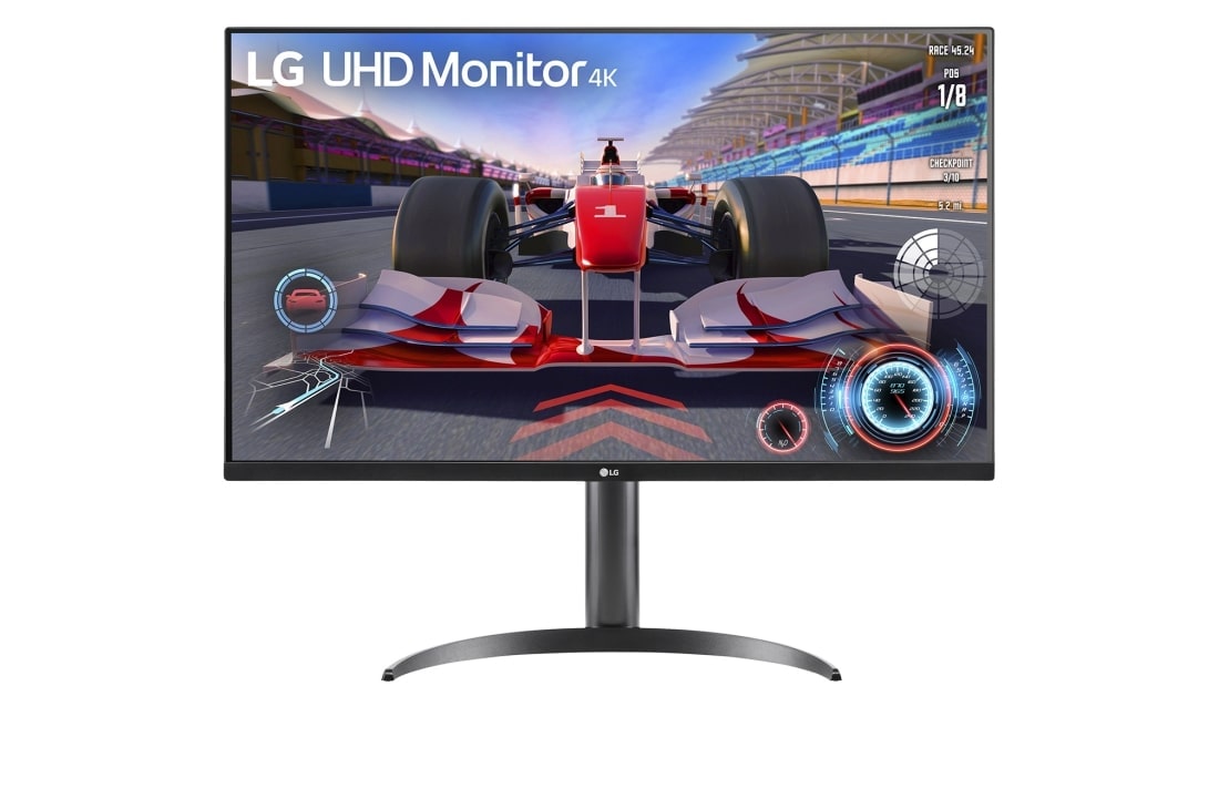 LG 31,5” UHD 4K HDR monitors, skats no priekšpuses, 32UR550-B