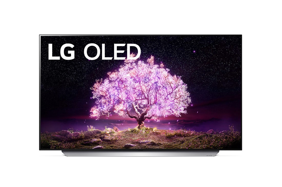 LG 48'' 4K OLED TV C1, skats no priekšpuses, OLED48C15LA