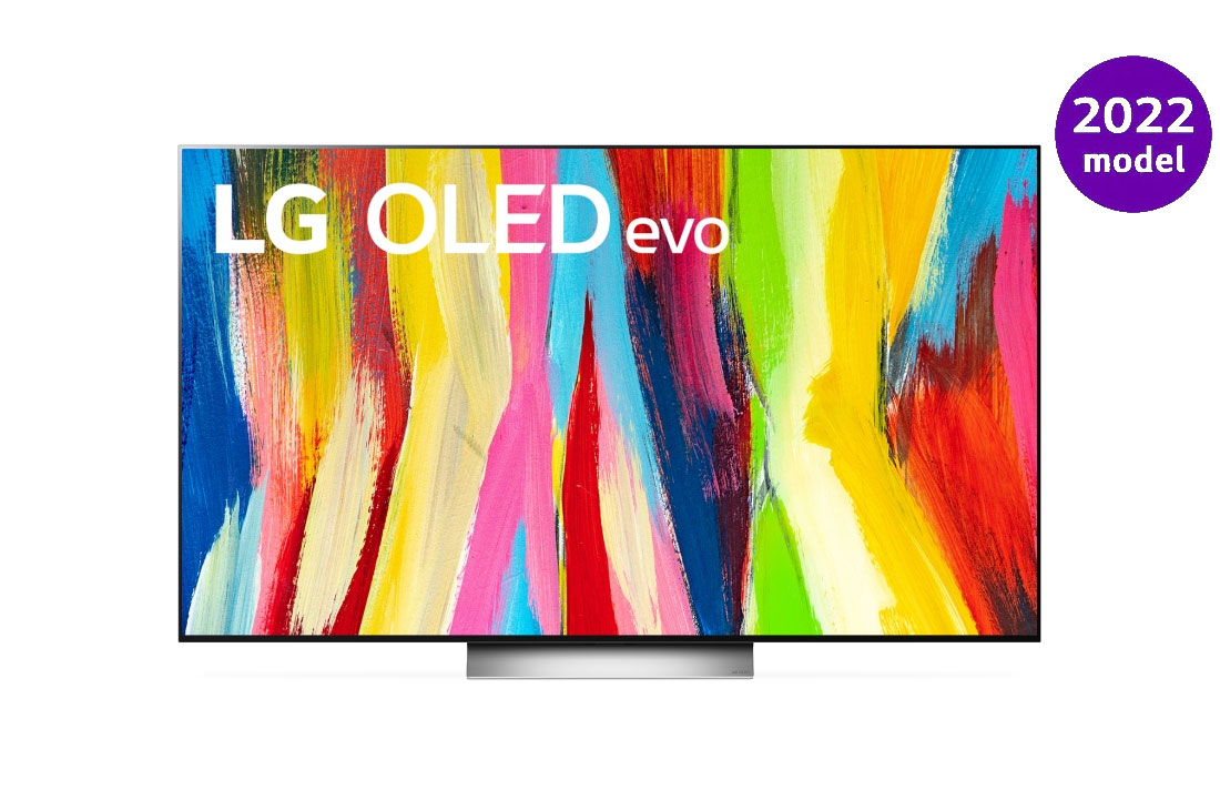LG OLED evo C2 77 collu 4K Smart TV, Skats no priekšpuses, OLED77C22LB