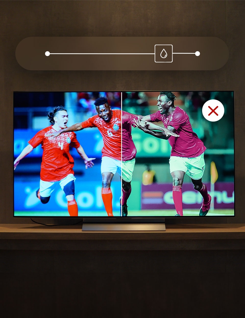 Televizora iestatījumu pielāgošana televizora ekrāna kalibrēšanai (spilgtums, krāsas un kontrasts, asums, tonis un nokrāsa)