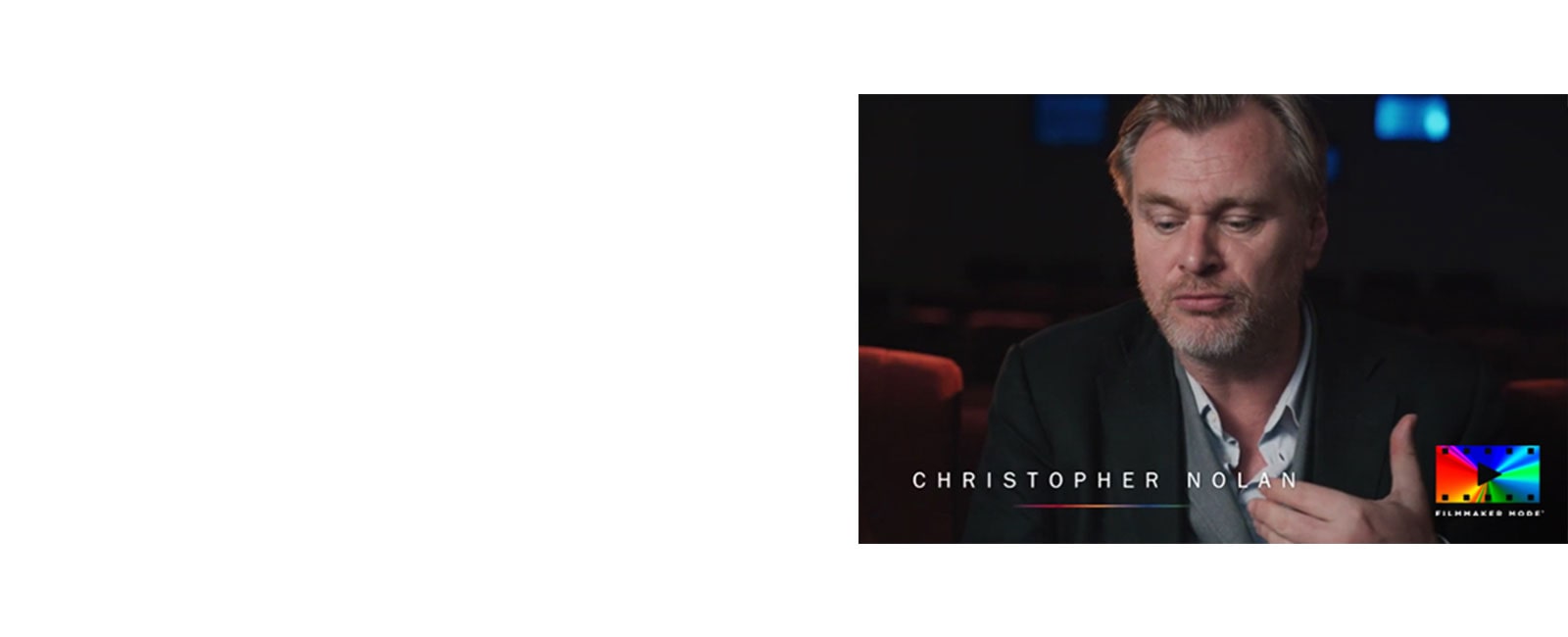 Interview avec le réalisateur Christopher Nolan et d'autres spécialistes du cinéma sur le Mode Filmaker