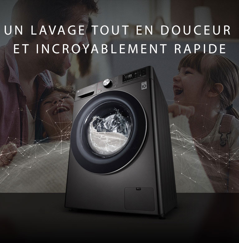 LG Lave-linge grande capacité de 17KG, Economique, silencieux et durable  grâçe au moteur direct drive, True Steam™, 10 ans de garantie sur le  moteur DD