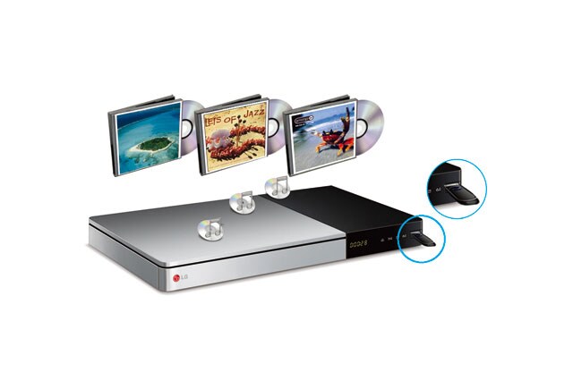 Reproductor Blu-Ray LG BP430, 3D, 360mm, USB, HDMI, Coaxial, DVD