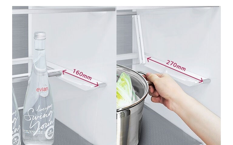 Refrigerador LG Congelador Inferior Smart Inverter con Wifi Thinq 12 Pies  Platino Gb37Spp